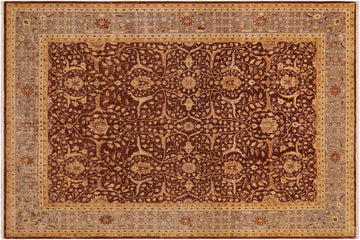 handmade Traditional Kafkaz Chobi Ziegler Brown Gray Hand Knotted RECTANGLE 100% WOOL area rug 9 x 11